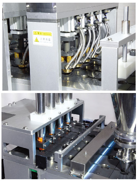CCM-240-01直線四列咖啡膠囊灌裝扣蓋一體機機械細節(jié)圖